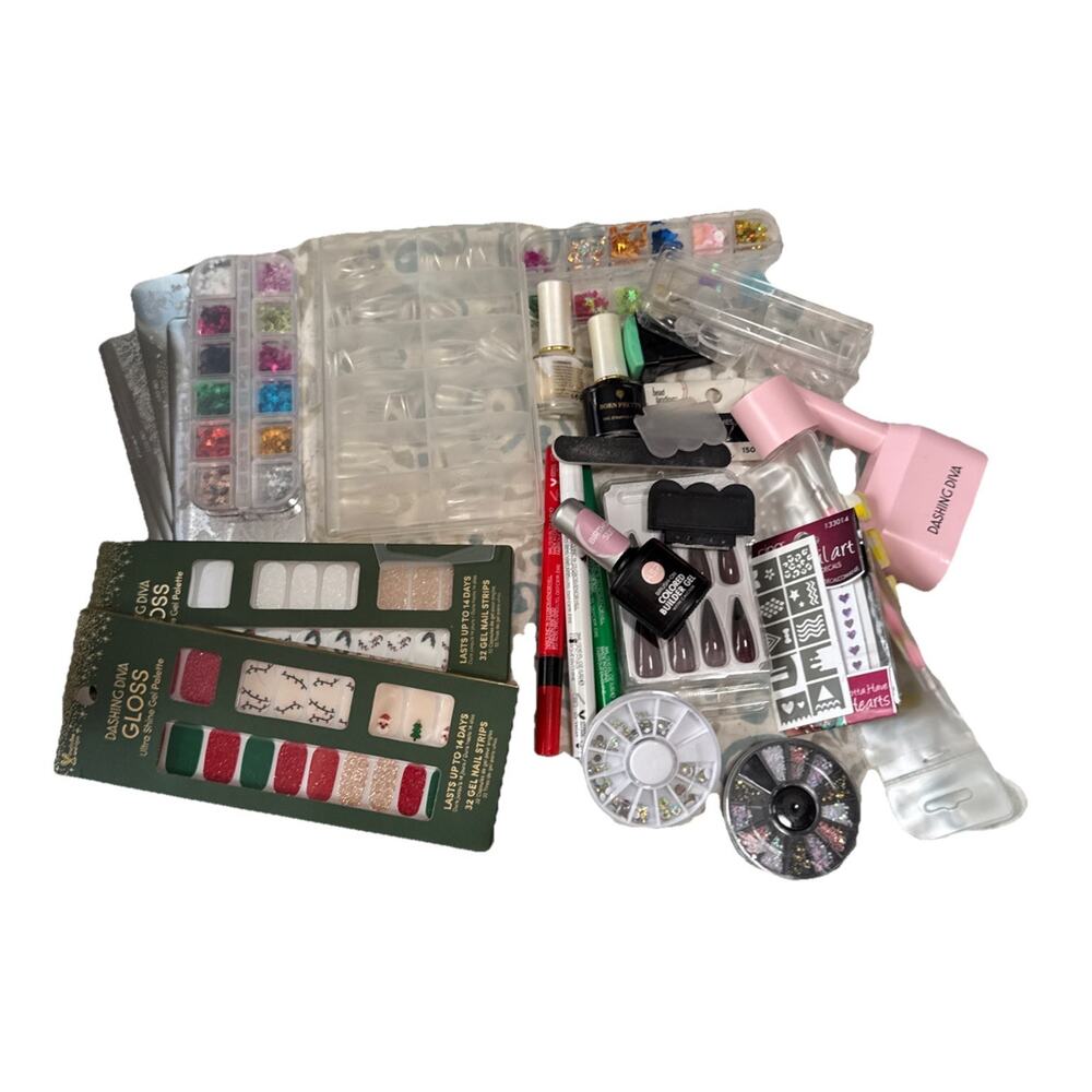 DIY LOT Nail Art Supplies Decorative Embellishments /Nail Tool **SOME NEW**